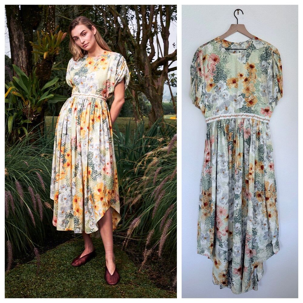 NWT AGUA by Agua Bendita Aire Florencer Maxi Dress with Garment Bag Size Medium